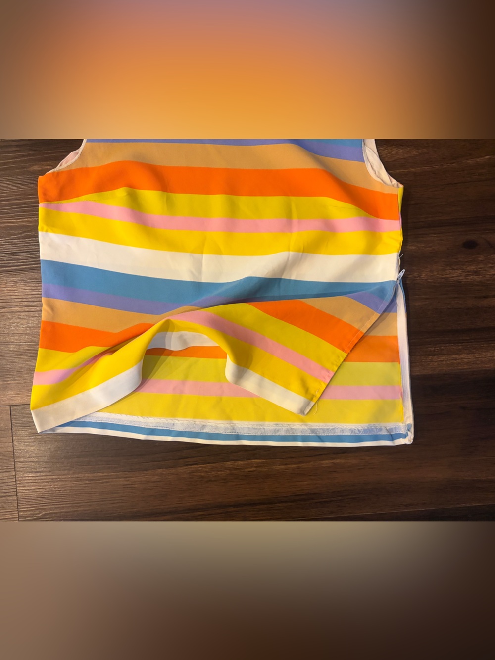 Vintage 70s Multi-Color Striped Sleeveless Top - Women's - Picture 8 of 11